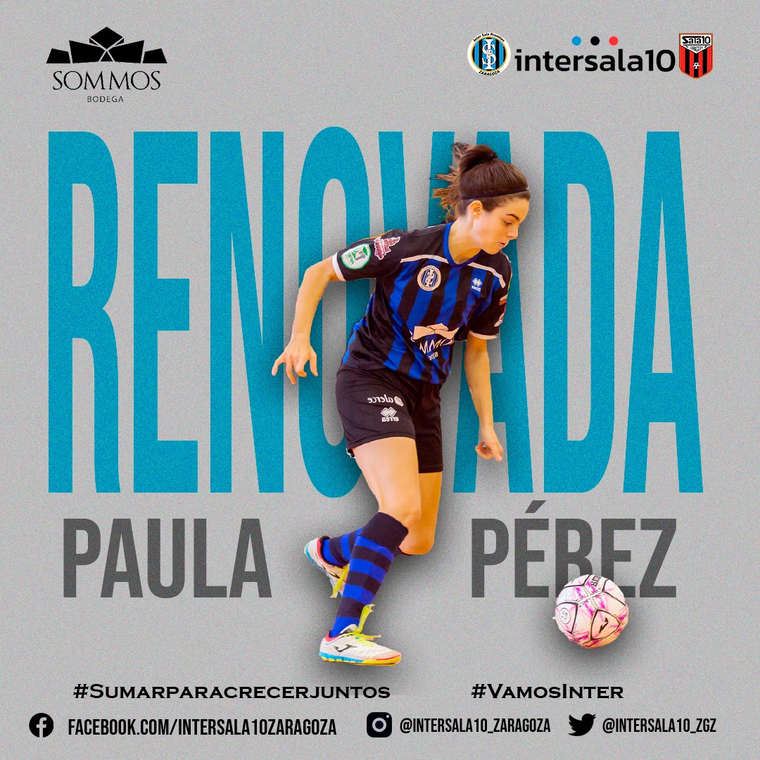Paula Pérez renueva con el proyecto de InterSala10 Zaragoza