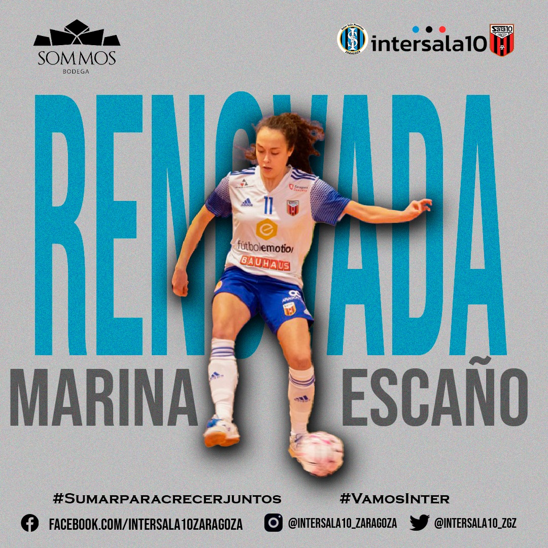 Marina Escaño continúa en el proyecto de InterSala10 Zaragoza