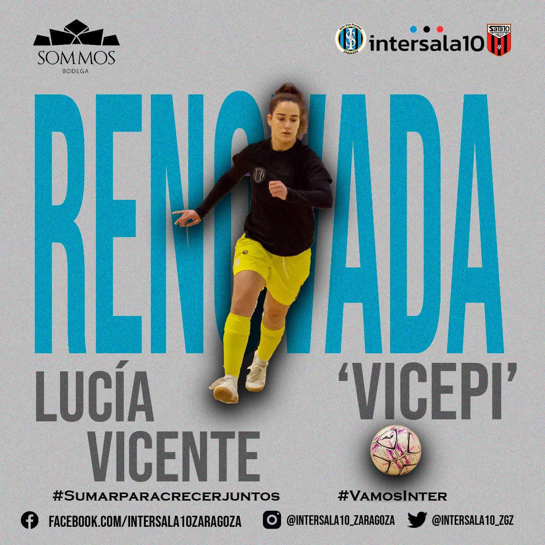 Lucia Vicente ‘Vicepi’ defenderá la camiseta de InterSala10 Zaragoza