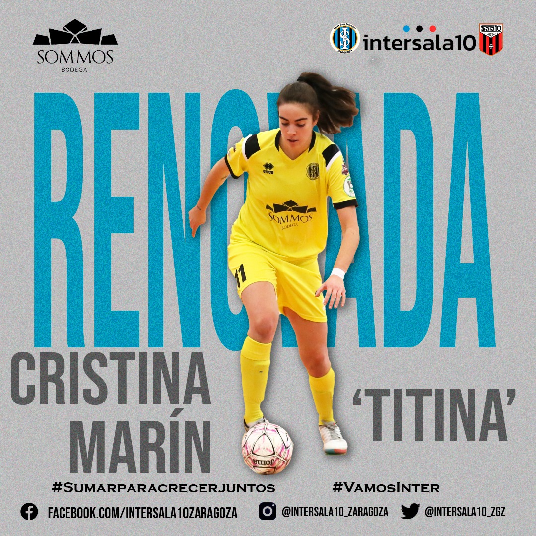 Cristina Marín ‘Titina’ continúa en el proyecto de InterSala10 Zaragoza